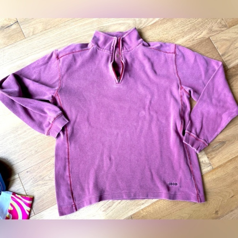 Izod ribbed halfzip large y2k